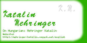 katalin mehringer business card